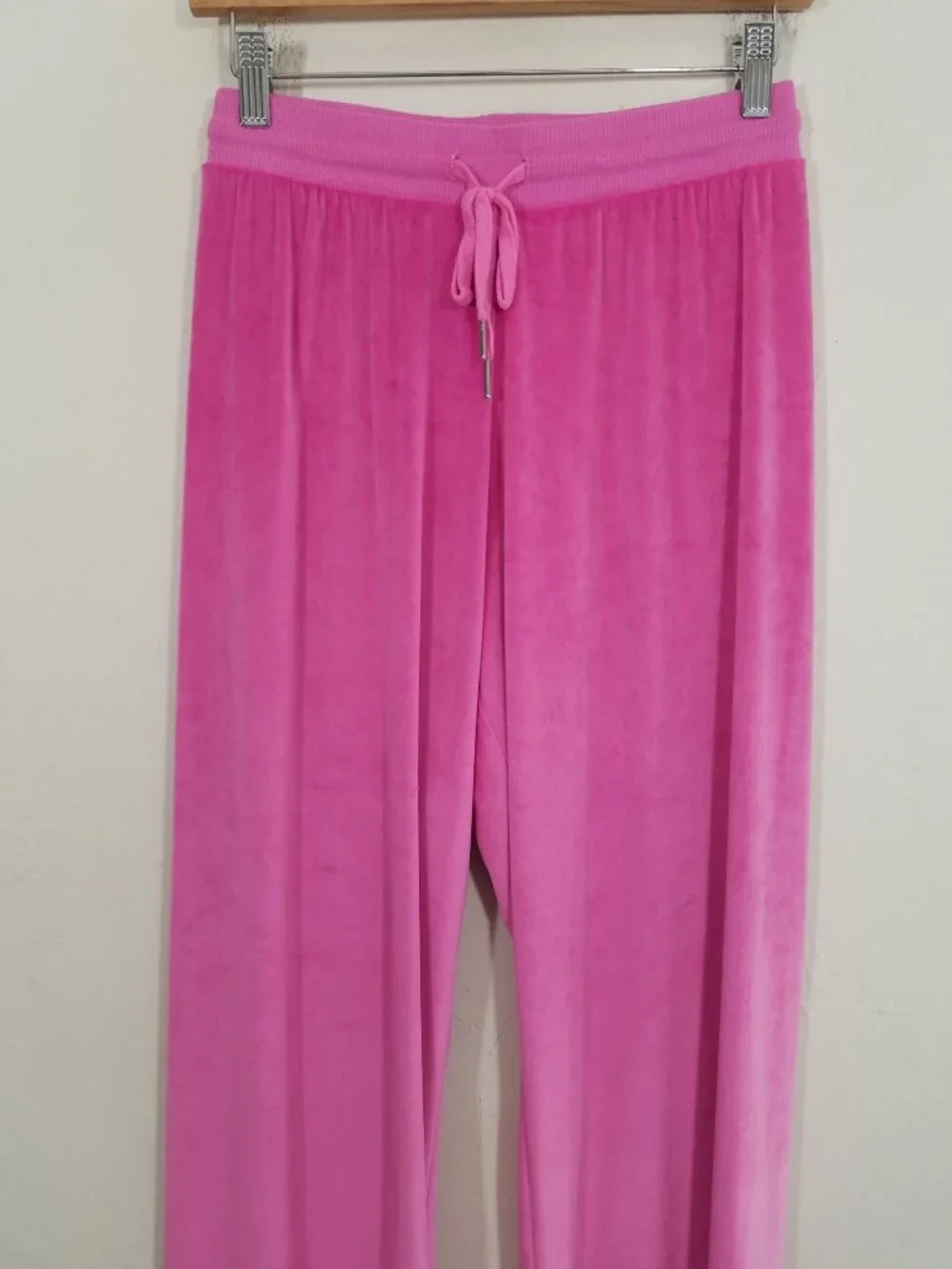 Juicy Couture Velvet Pants Embellished Log Pink Pull-On Size S